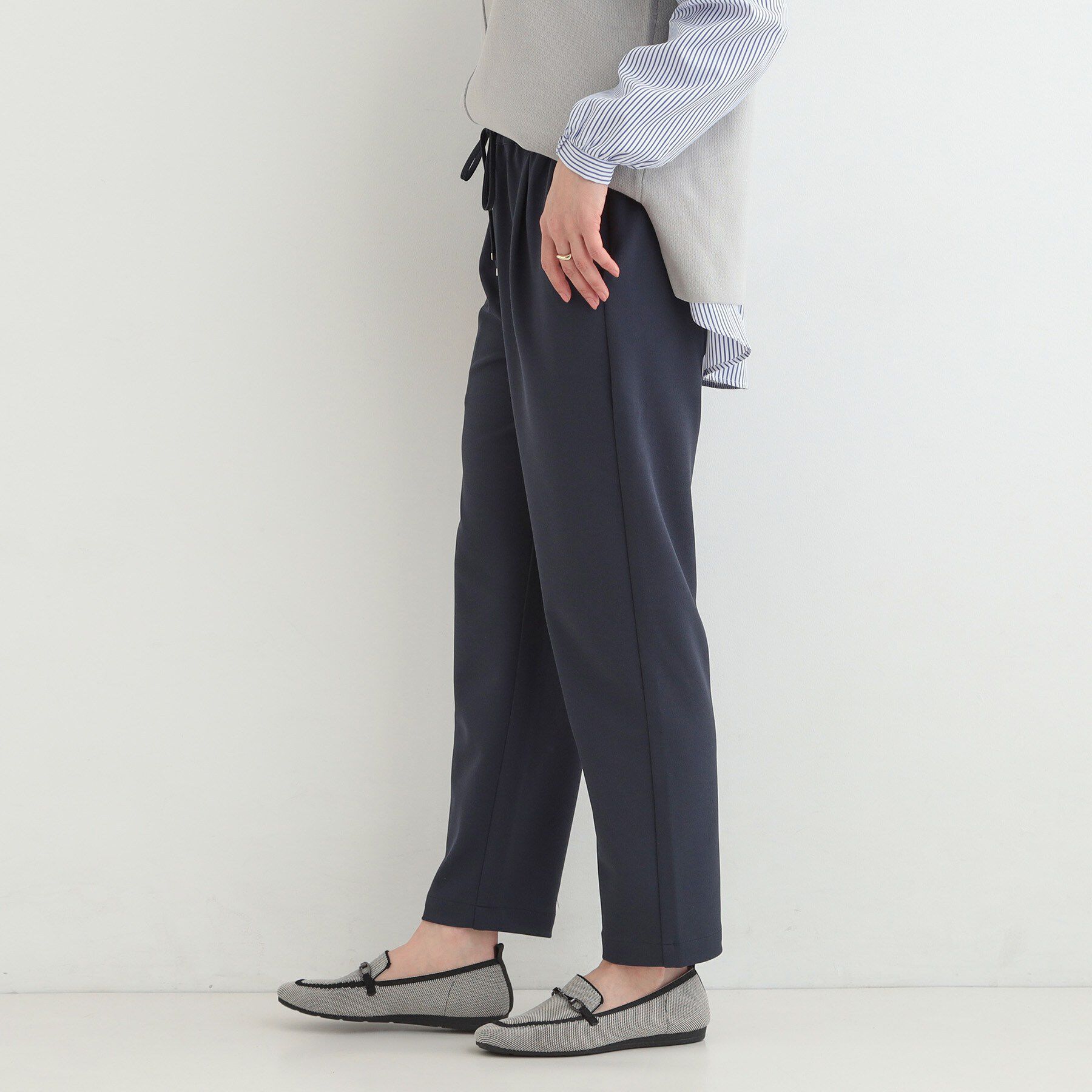 SHOO･LA･RUE「【SS-LL/洗濯後しわになりにくい】スマートに見えるイージーテーパードパンツ」|その他|