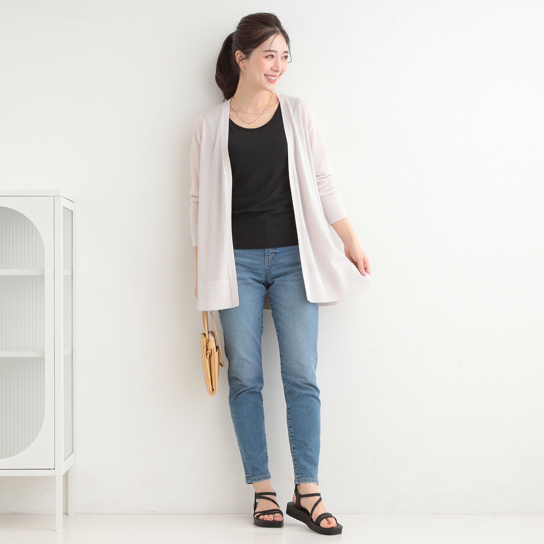 SHOO･LA･RUE「【前後2WAY/洗濯機可/S-LL】コーデのアクセントに　きらきらラメタンクトップ」|キャミソール|