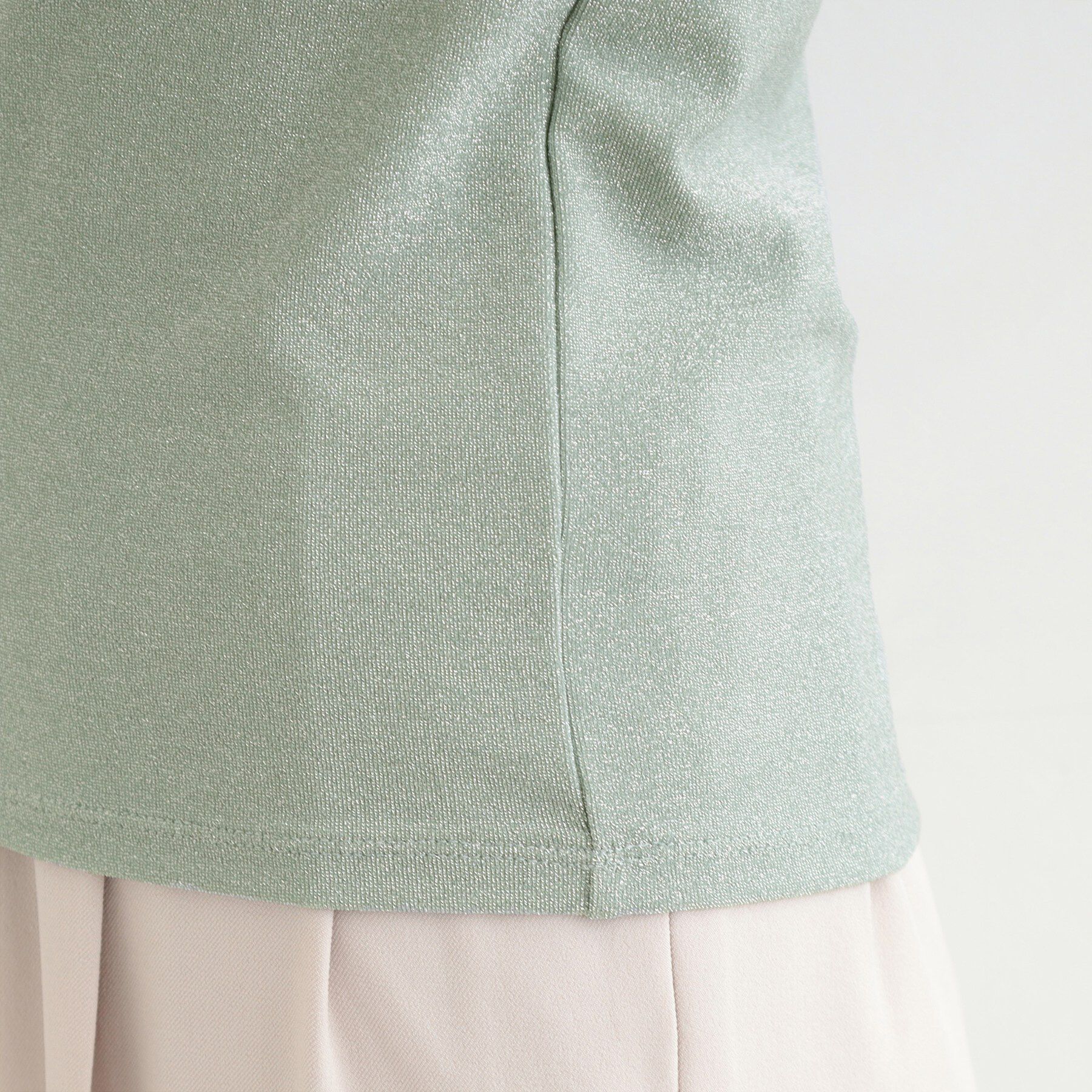 SHOO･LA･RUE「【前後2WAY/洗濯機可/S-LL】コーデのアクセントに　きらきらラメタンクトップ」|キャミソール|