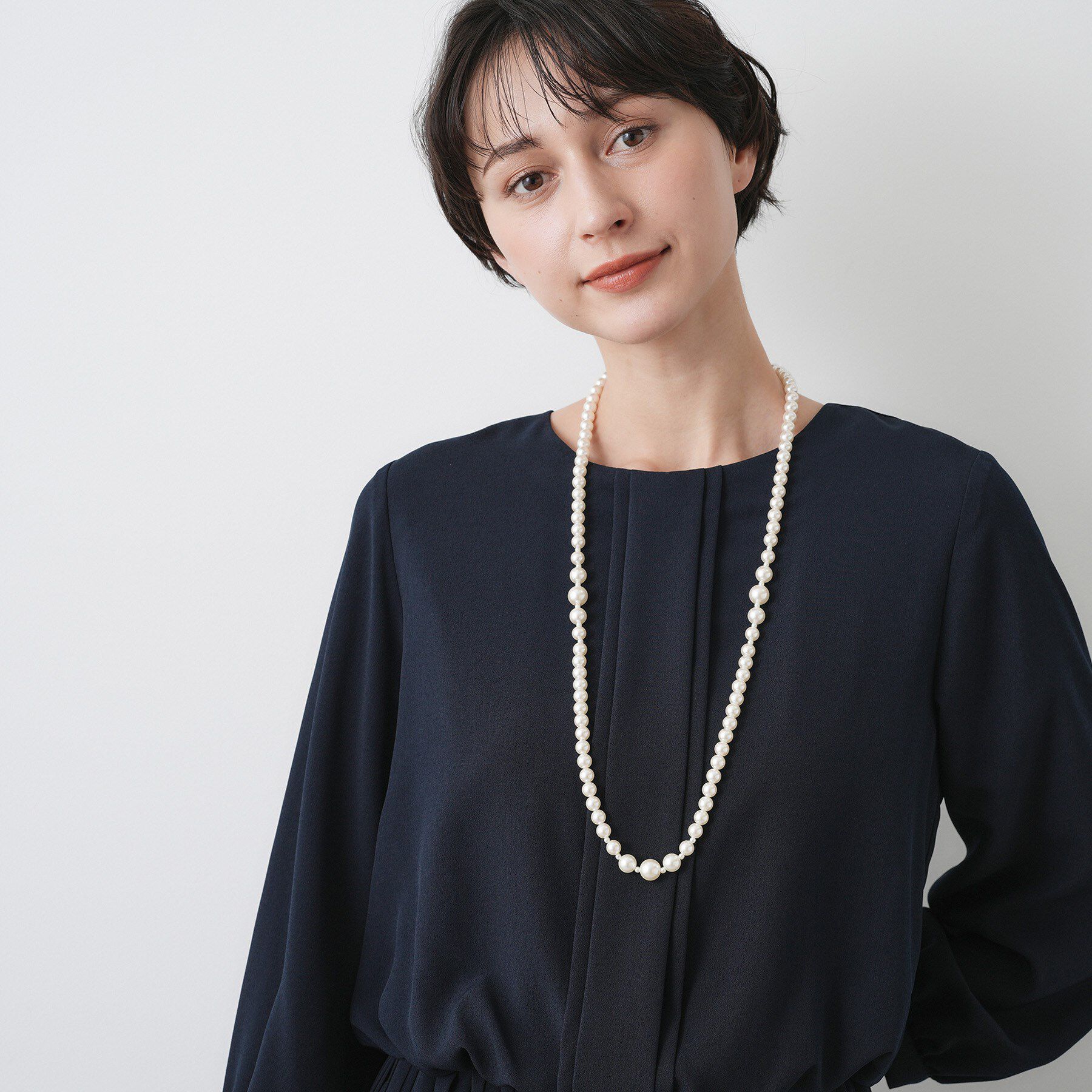 Dessin「【入卒/セレモニー】パール調ロングネックレス」|ネックレス|