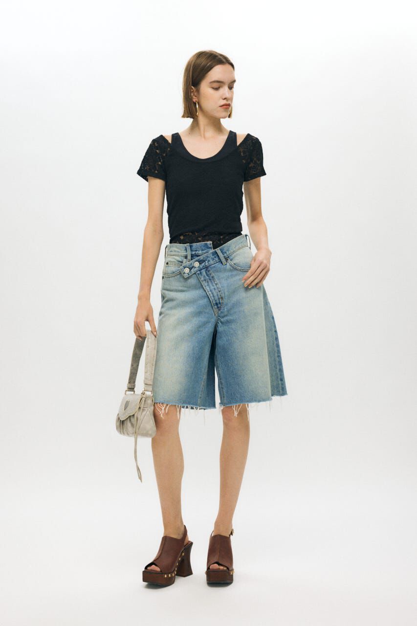 MOUSSY「LAYERED LACE トップス」|Tシャツ・カットソー|