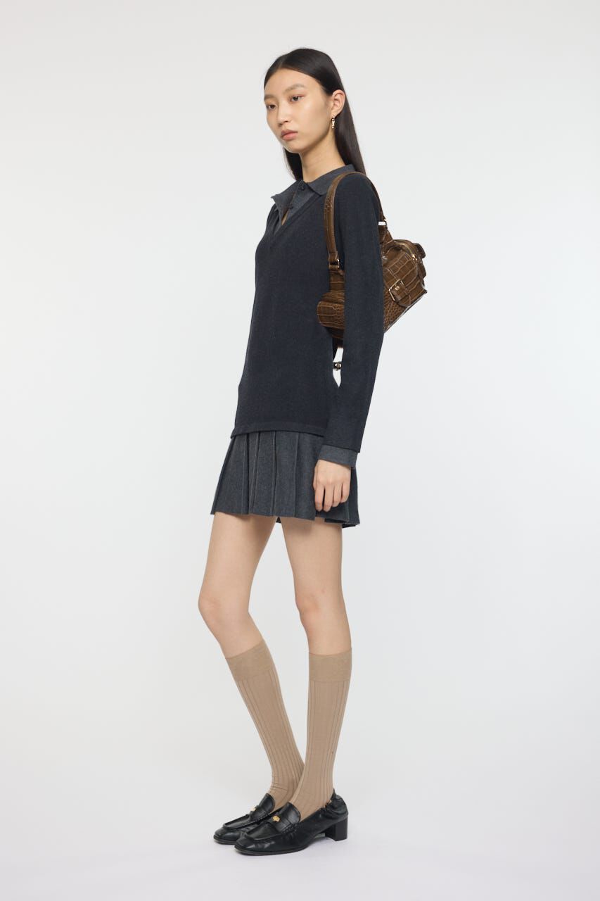 MOUSSY「LAYERED KNIT ミニドレス」|ワンピース|