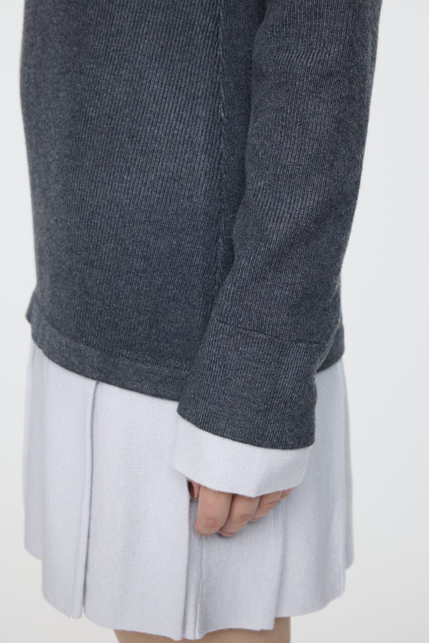 MOUSSY「LAYERED KNIT ミニドレス」|ワンピース|
