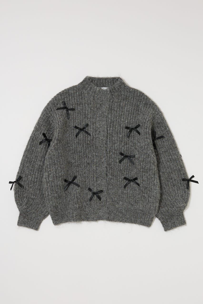 MOUSSY「RIBBON FANCY カーディガン」|カーディガン|
