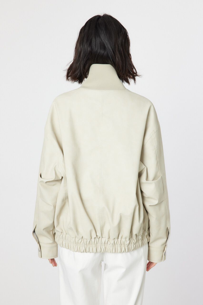 RODEO CROWNS「ヴィンテージFレザーハイネックリブブルゾン」|ブルゾン・スタジャン|