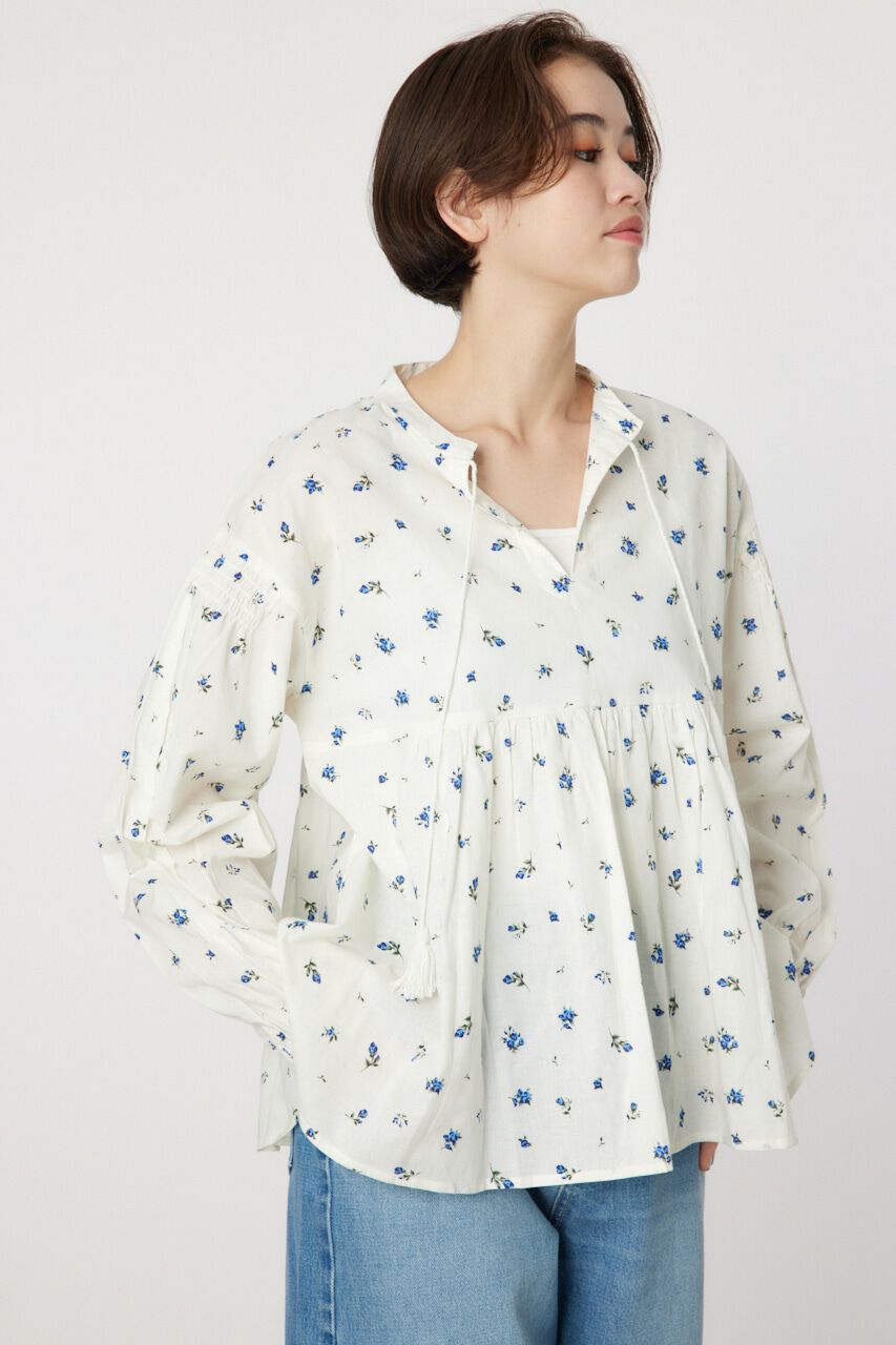 RODEO CROWNS「フラワーパターンカフタンシャツ」|シャツ・ブラウス|