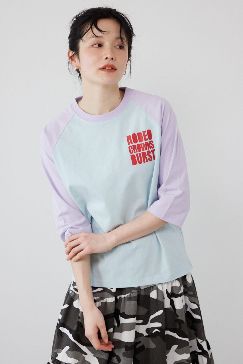 RODEO CROWNS「Ink Logo ラグランTシャツ」|Tシャツ・カットソー|柄SAX5