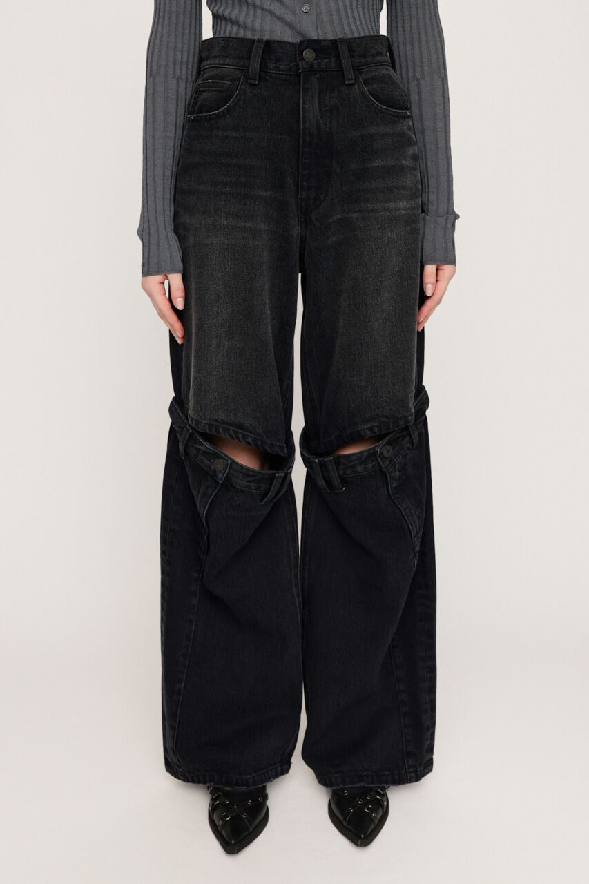 SLY「J／W KNEE DENIM PT-E」|デニム|