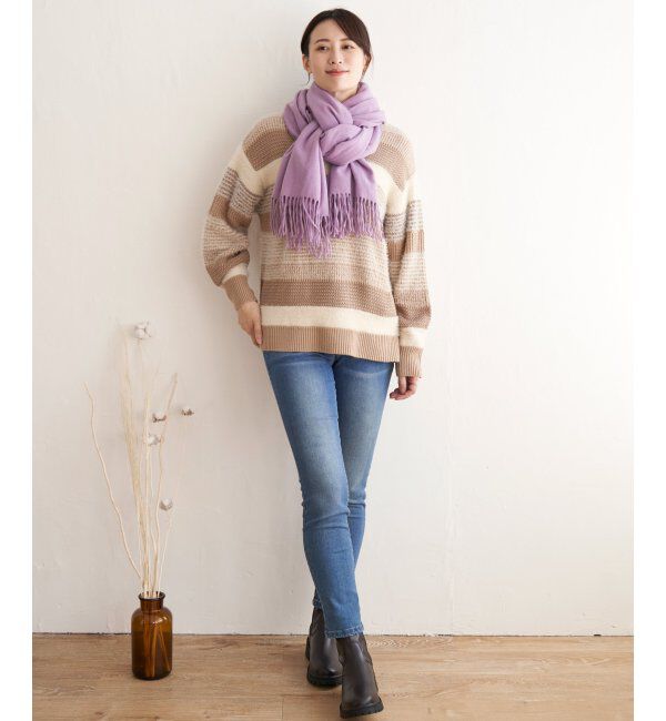 ikka「カシミヤタッチカラーマフラー」|マフラー|