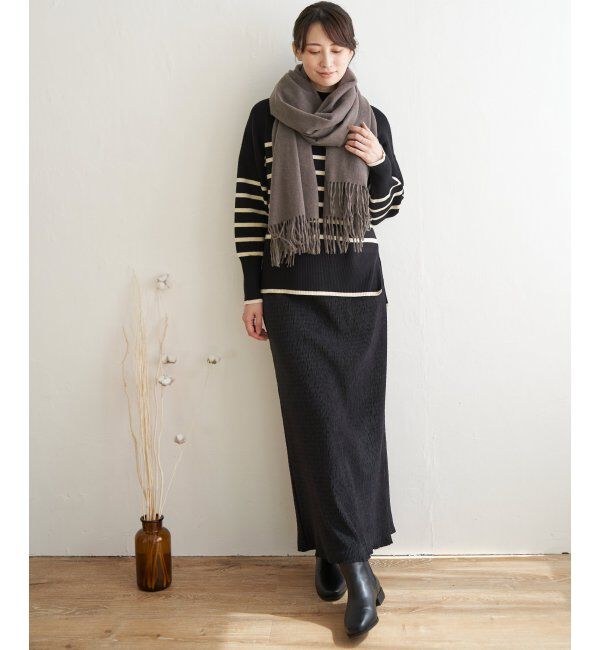 ikka「カシミヤタッチカラーマフラー」|マフラー|