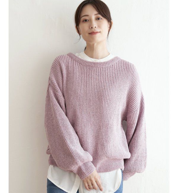 ikka「太畦モールニット」|プルオーバー|