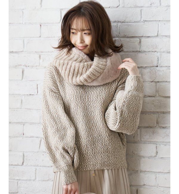 ikka「太畦モールニット」|プルオーバー|