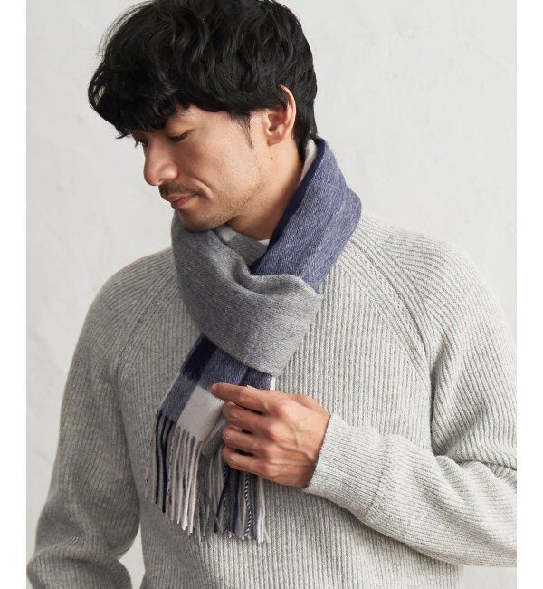 ikka「ウールパネルヘリンボンマフラー」|マフラー|