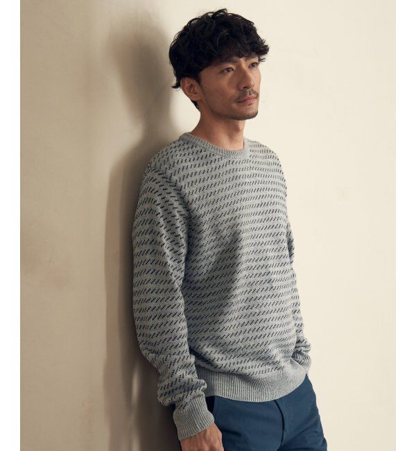 ikka「バーズアイニット」|プルオーバー|グレイ