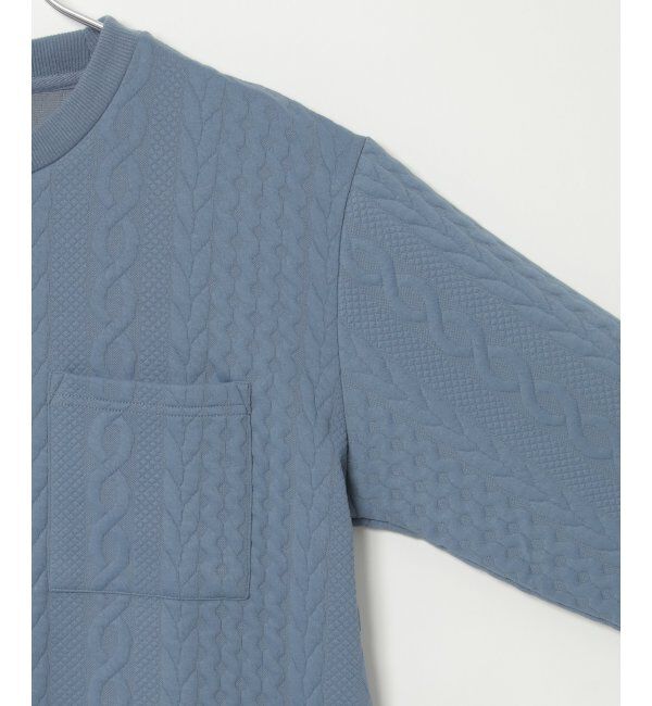 ikka「ふくれジャカードクルーネックプルオーバー」|パーカー|