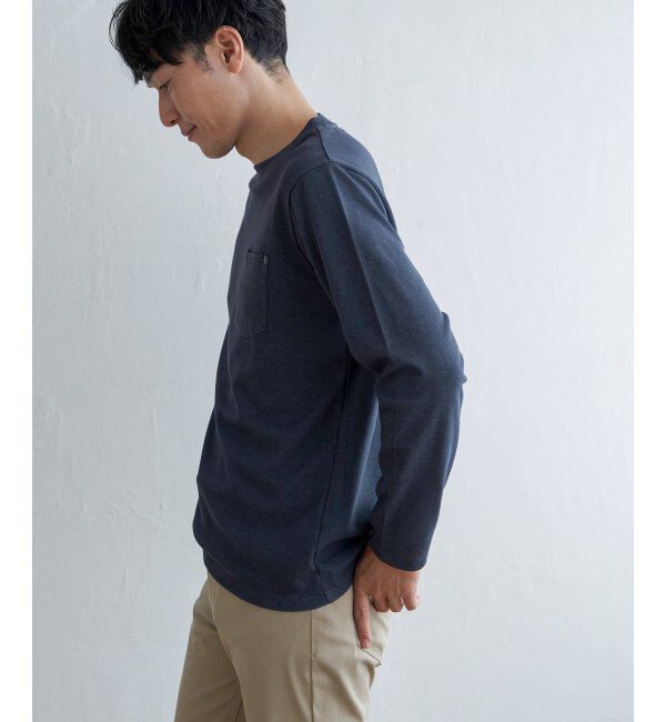 ikka「ライトダンボールダブルフェイスロンT」|Tシャツ・カットソー|