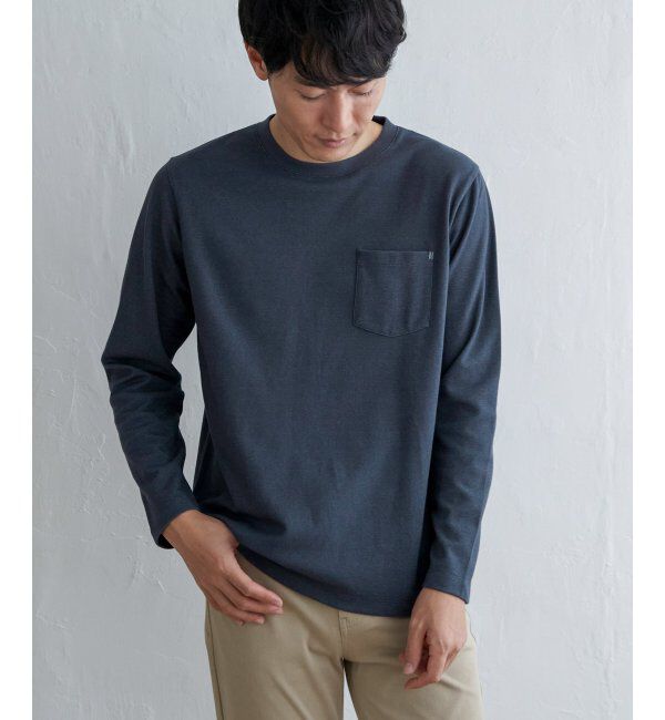 ikka「ライトダンボールダブルフェイスロンT」|Tシャツ・カットソー|