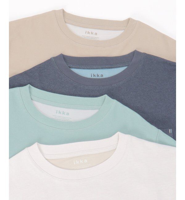 ikka「ライトダンボールダブルフェイスロンT」|Tシャツ・カットソー|