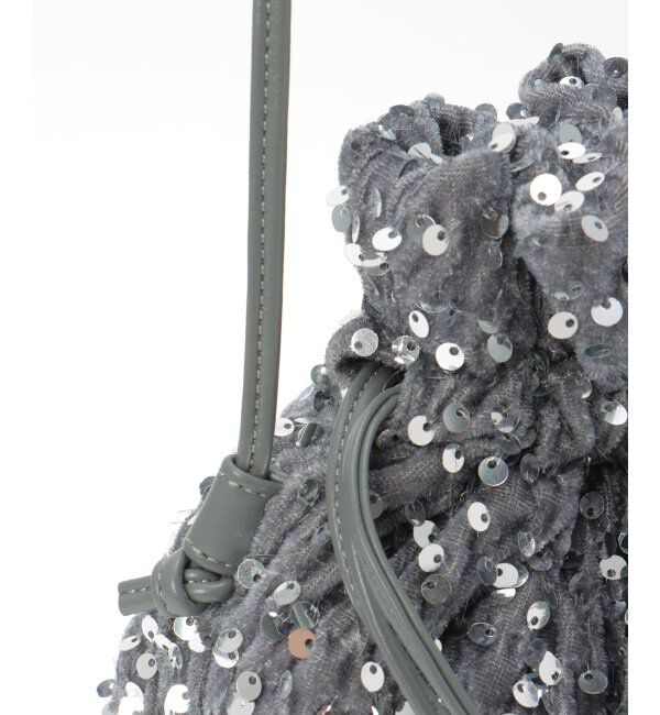 ikka「スパンコール巾着ショルダーバッグ」|その他|