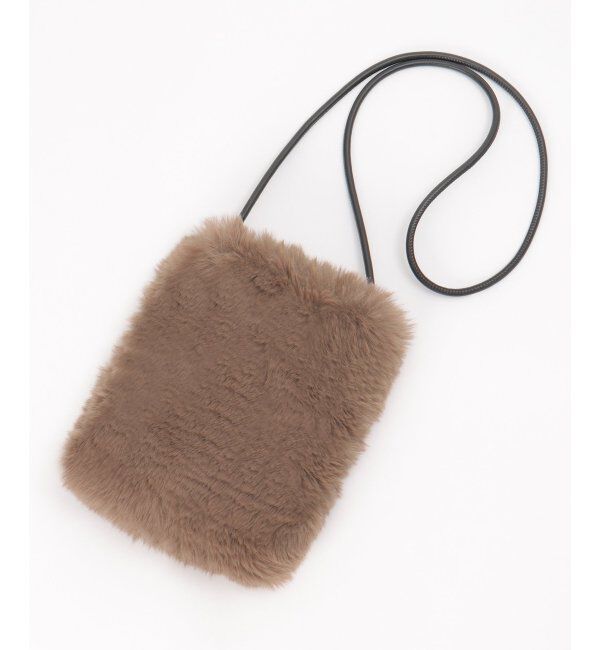 ikka「エコファーミニショルダーバッグ」|その他|ブラウン