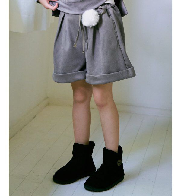 ikka kids「フェイクスエードポンポン付きハーフパンツ（120~160cm）」|その他|