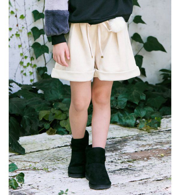 ikka kids「フェイクスエードポンポン付きハーフパンツ（120~160cm）」|その他|