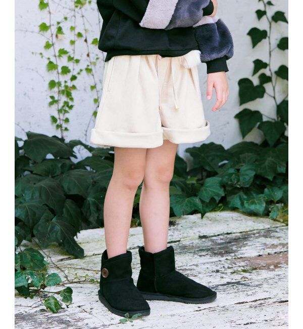 ikka kids「フェイクスエードポンポン付きハーフパンツ（120~160cm）」|その他|