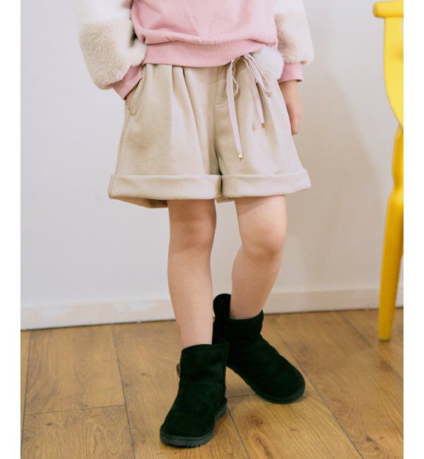 ikka kids「フェイクスエードポンポン付きハーフパンツ（120~160cm）」|その他|