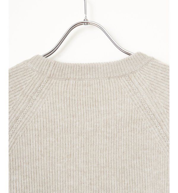 ikka「ウォッシャブル畦クルーネックニット」|プルオーバー|