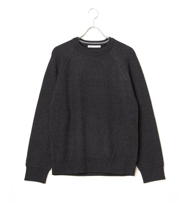 ikka「ウォッシャブル畦クルーネックニット」|プルオーバー|