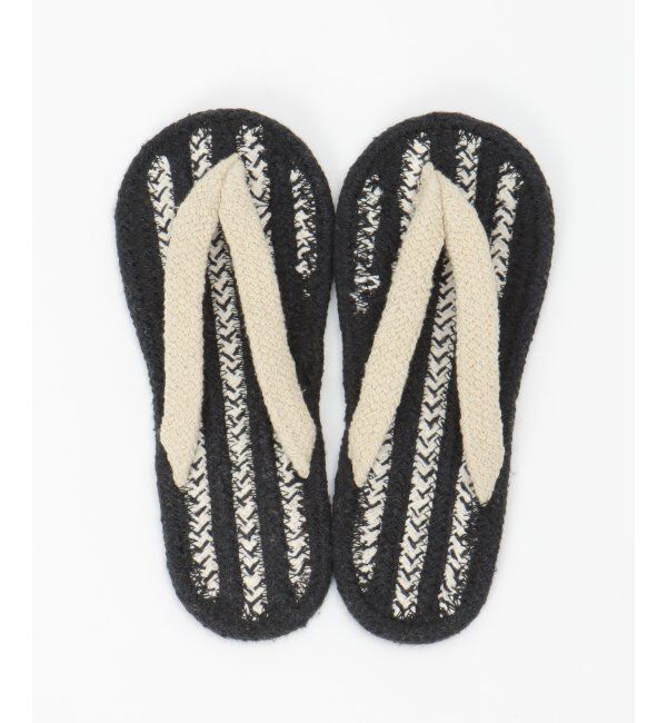 Lbc with Life「ヘリンボーン柄コットンサンダル」|ルームシューズ|