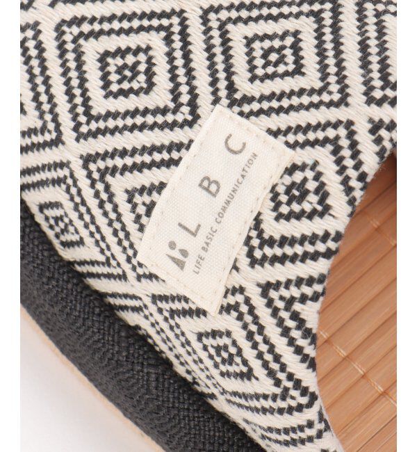 Lbc with Life「茶竹厚底幾何学スリッパ」|ルームシューズ|