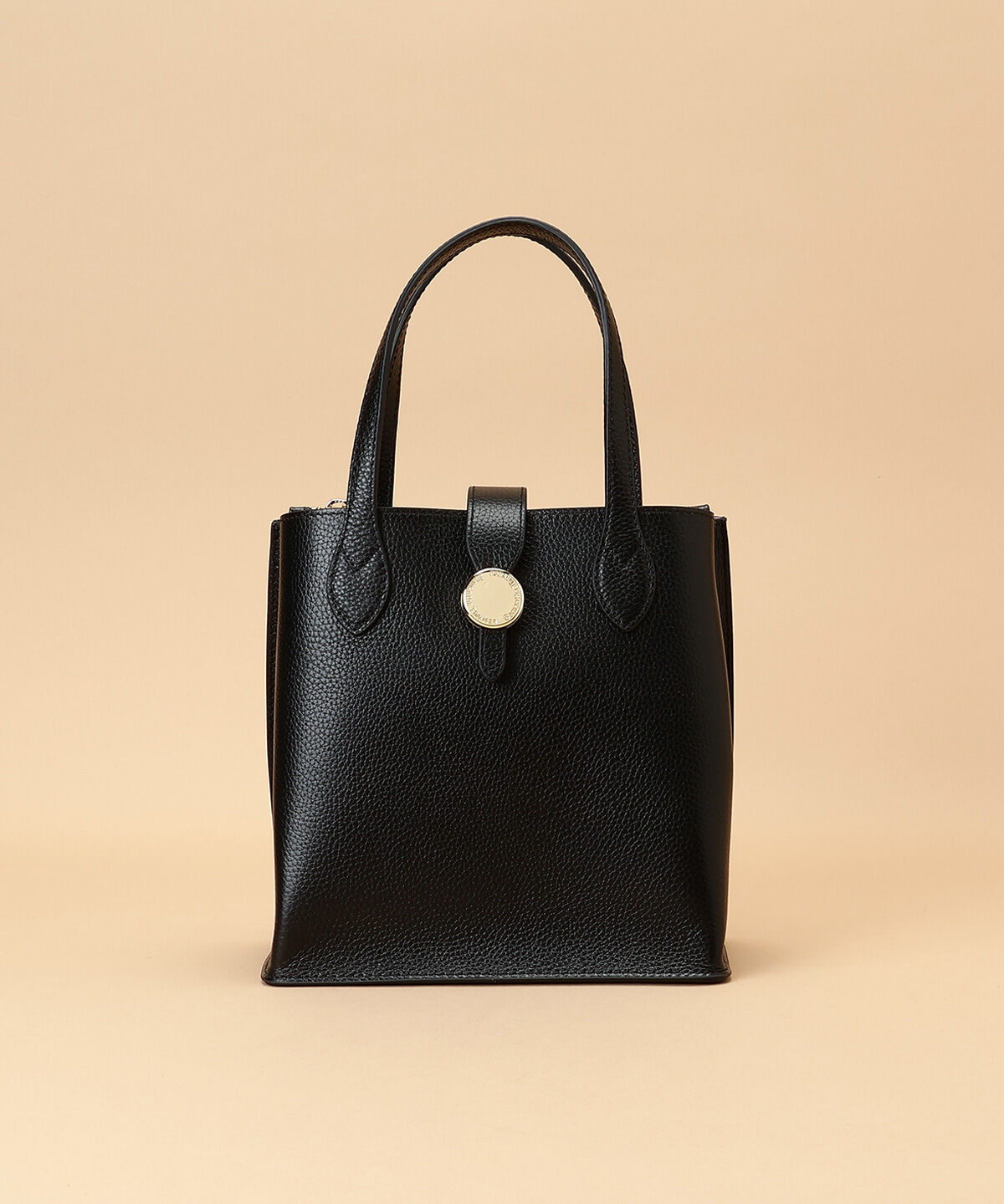 Samantha Thavasa「サークルモチーフスクエアレザートートバッグ 小サイズ」|トートバッグ|ブラック