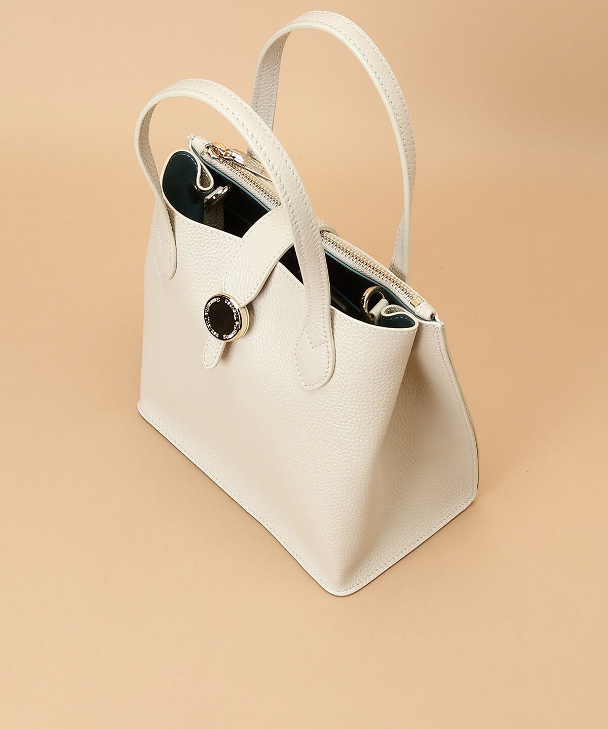 Samantha Thavasa「サークルモチーフスクエアレザートートバッグ 小サイズ」|トートバッグ|