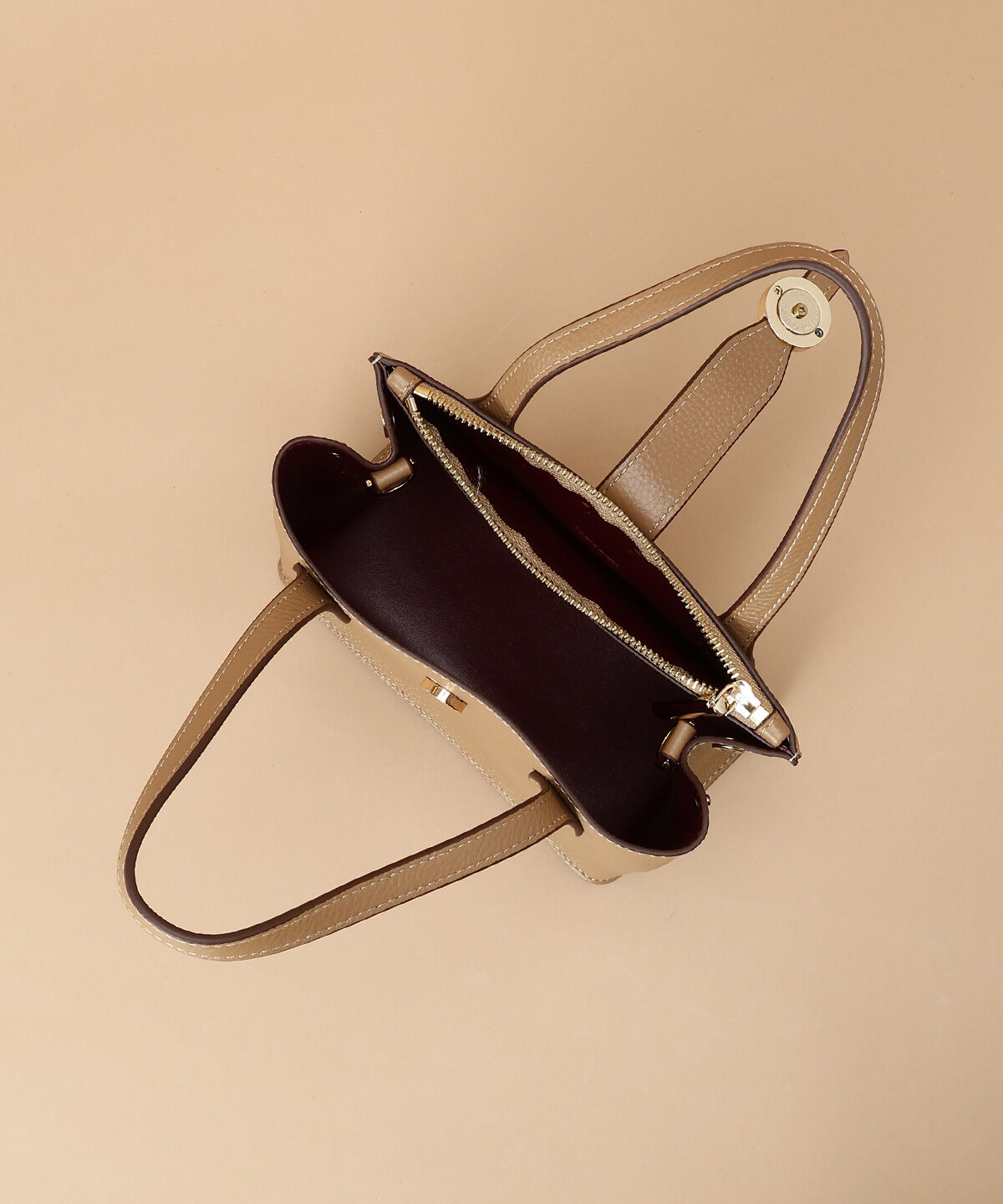 Samantha Thavasa「サークルモチーフスクエアレザートートバッグ 小サイズ」|トートバッグ|