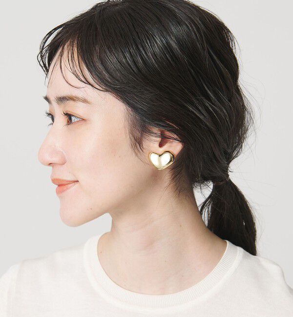 UNITED ARROWS「デフォームドハート イヤリング」|イヤリング|