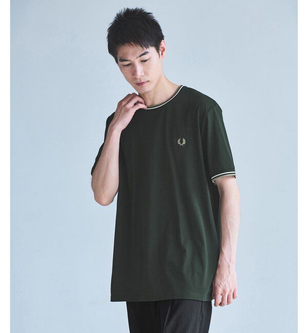 UNITED ARROWS green label relaxing「＜FRED PERRY＞ツインティップ Tシャツ」|Tシャツ・カットソー|OLIVE