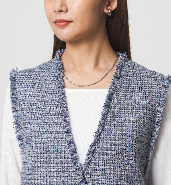 UNITED ARROWS green label relaxing「［size SHORTあり］ライト ツイードライク ジレ」|ベスト・ジレ|