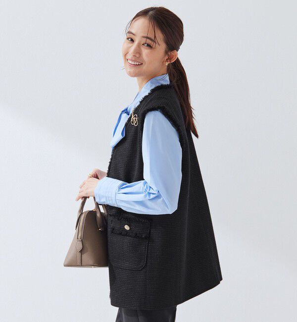 UNITED ARROWS green label relaxing「［size SHORTあり］ライト ツイードライク ジレ」|ベスト・ジレ|