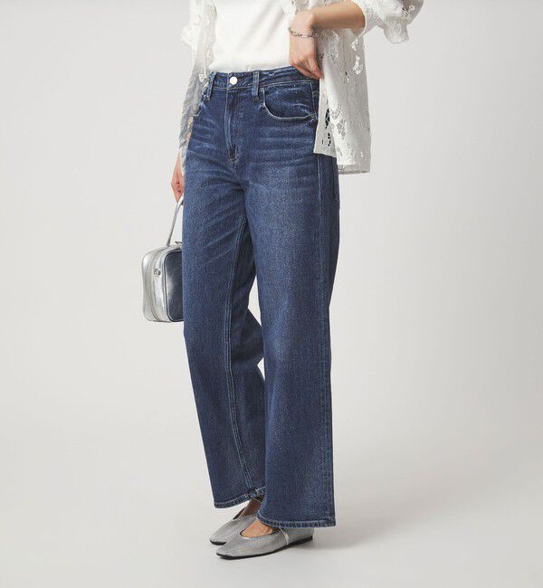 UNITED ARROWS green label relaxing「【別注】＜Healthy DENIM＞ストレート ワイド デニムパンツ ミッドライズ 」|デニム|