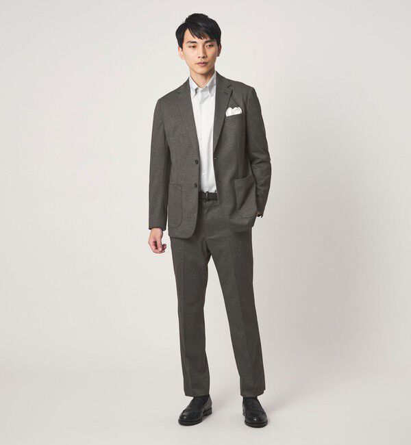 UNITED ARROWS green label relaxing「A+ プリントジャージ スタンダード セットアップ パンツ スラックス -ウォッシャブル・ストレッチ-」|スラックス|