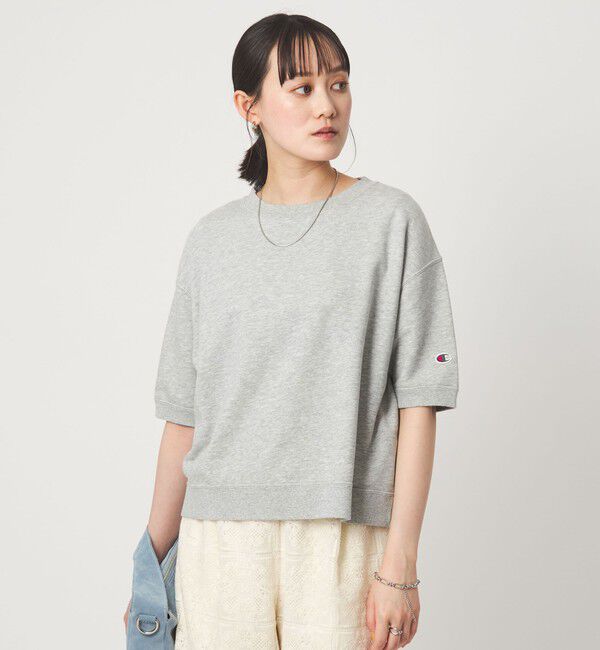 UNITED ARROWS green label relaxing「【別注】＜Champion＞5分袖 スウェット プルオーバー」|Tシャツ・カットソー|