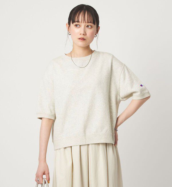 UNITED ARROWS green label relaxing「【別注】＜Champion＞5分袖 スウェット プルオーバー」|Tシャツ・カットソー|