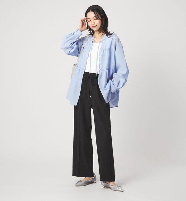 UNITED ARROWS green label relaxing「ボリューム ギャザー ハオリ ブラウス UVカット 接触冷感」|シャツ・ブラウス|