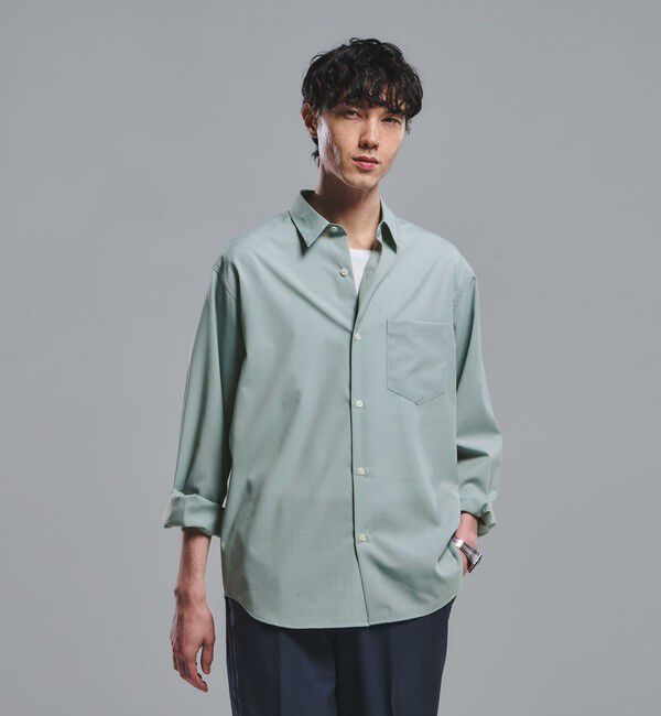 UNITED ARROWS green label relaxing「ウォッシャブル トロ ジャストルーズ シャツ -ストレッチ-」|シャツ・ブラウス|
