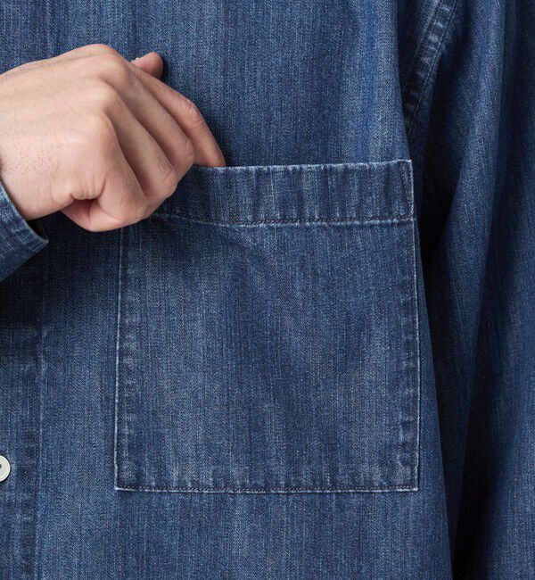 UNITED ARROWS green label relaxing「フェード デニム マイン レギュラーカラー シャツ」|シャツ・ブラウス|