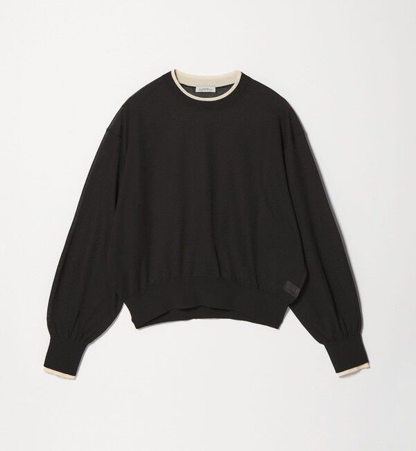 UNITED ARROWS green label relaxing「【WEB限定】＜at ease＞バイカラー シアー ニット プルオーバー」|ニット・セーター|