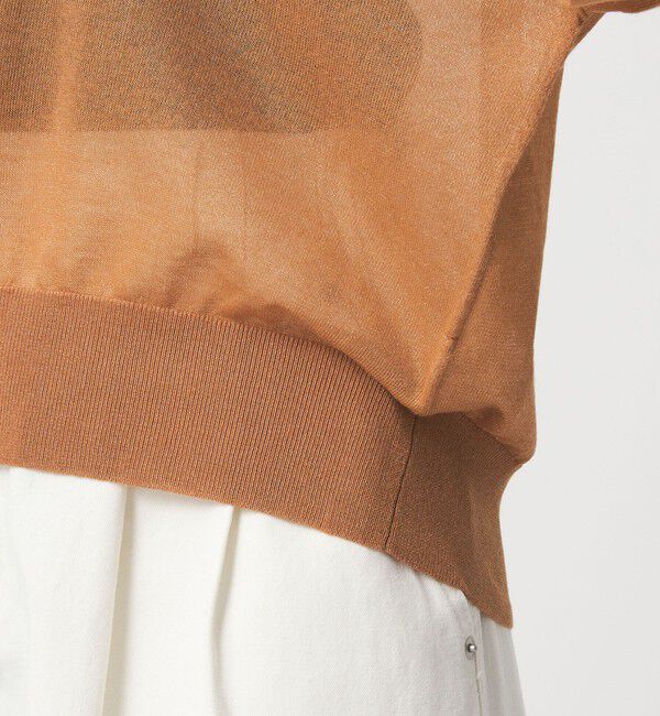 UNITED ARROWS green label relaxing「【WEB限定】＜at ease＞バイカラー シアー ニット プルオーバー」|ニット・セーター|