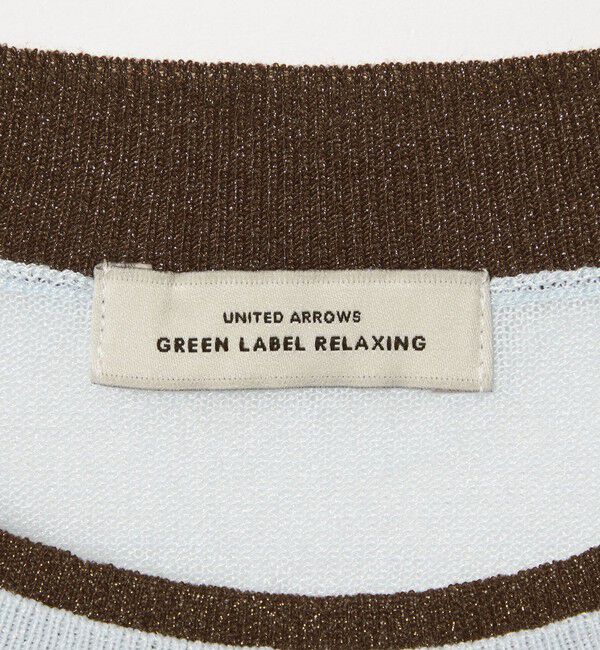 UNITED ARROWS green label relaxing「【WEB限定】＜at ease＞バイカラー シアー ニット プルオーバー」|ニット・セーター|