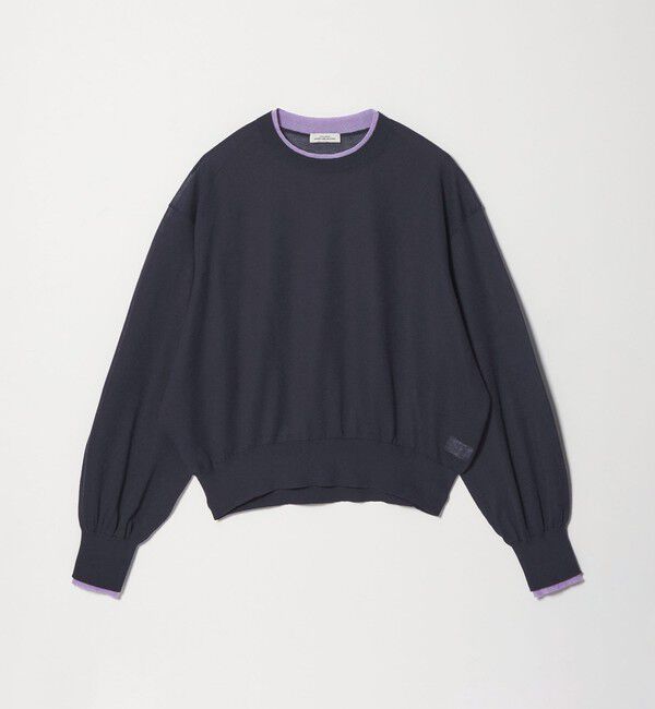 UNITED ARROWS green label relaxing「【WEB限定】＜at ease＞バイカラー シアー ニット プルオーバー」|ニット・セーター|